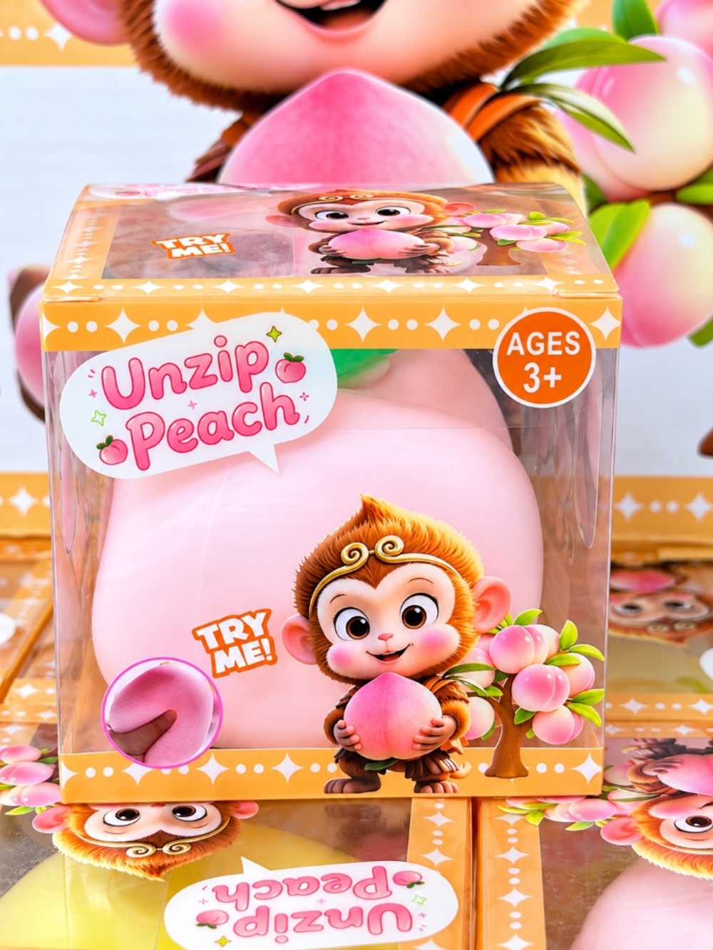 Vaseline Pink Peach Moldable Squishy Squeeze Toy NEW IN BOX